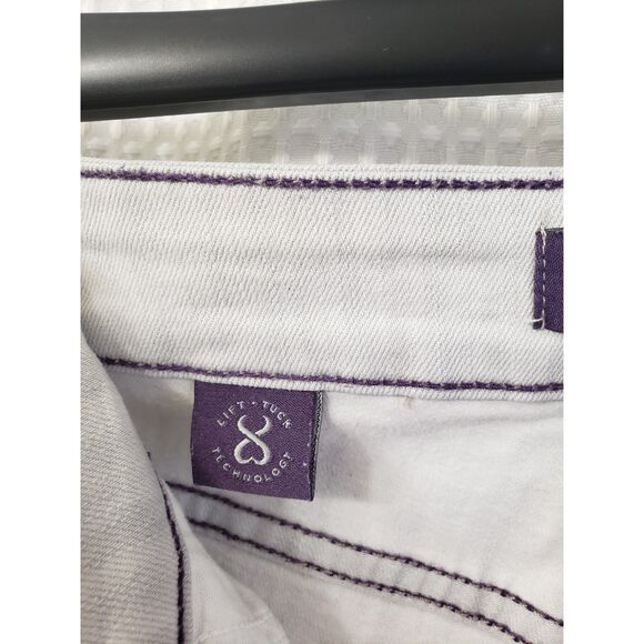 NYDJ Womens Jeans Size 6 Gray Purple Undertones Lift Tuck Tech Comfy Legging USA - Picture 7 of 7